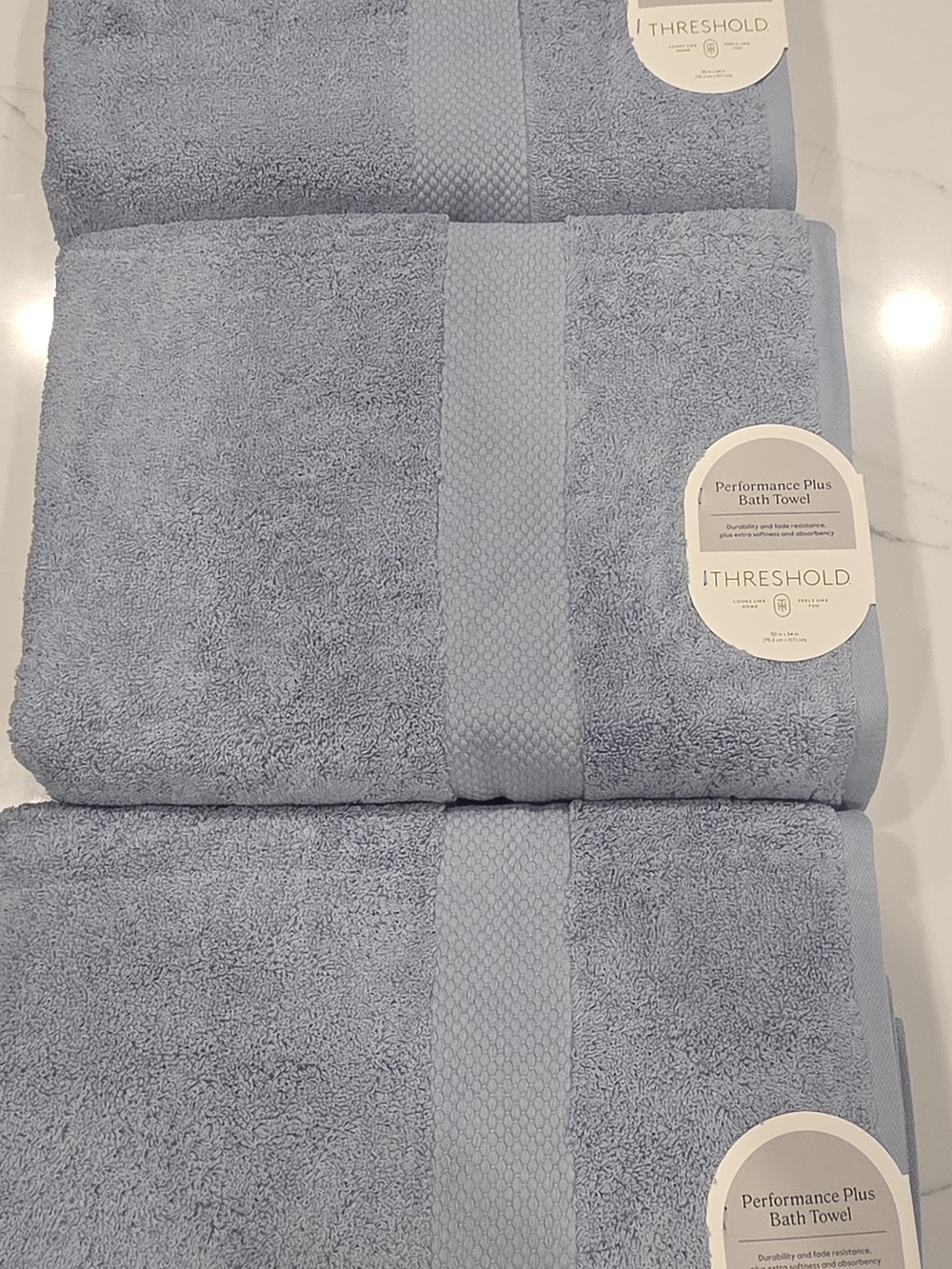 Threshold Performance Plus Bath Towel Cotton Bath Towels in Blue NWT